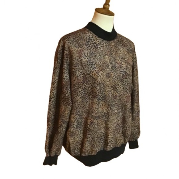 3 for 20 $ bundle Vintage 90s leopard print long sleeve top - Picture 1 of 10